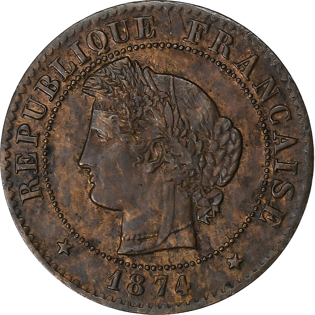 Coin, France, Cérès, Centime, 1874, Paris, EF(40-45), Bronze, KM:826.1