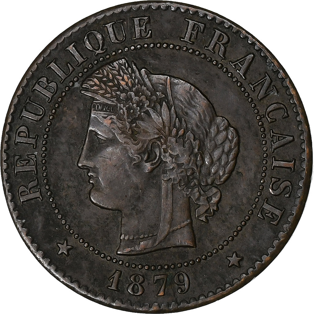 Moeda, França, Cérès, Centime, 1879, Paris, VF(30-35), Bronze, KM:826.1