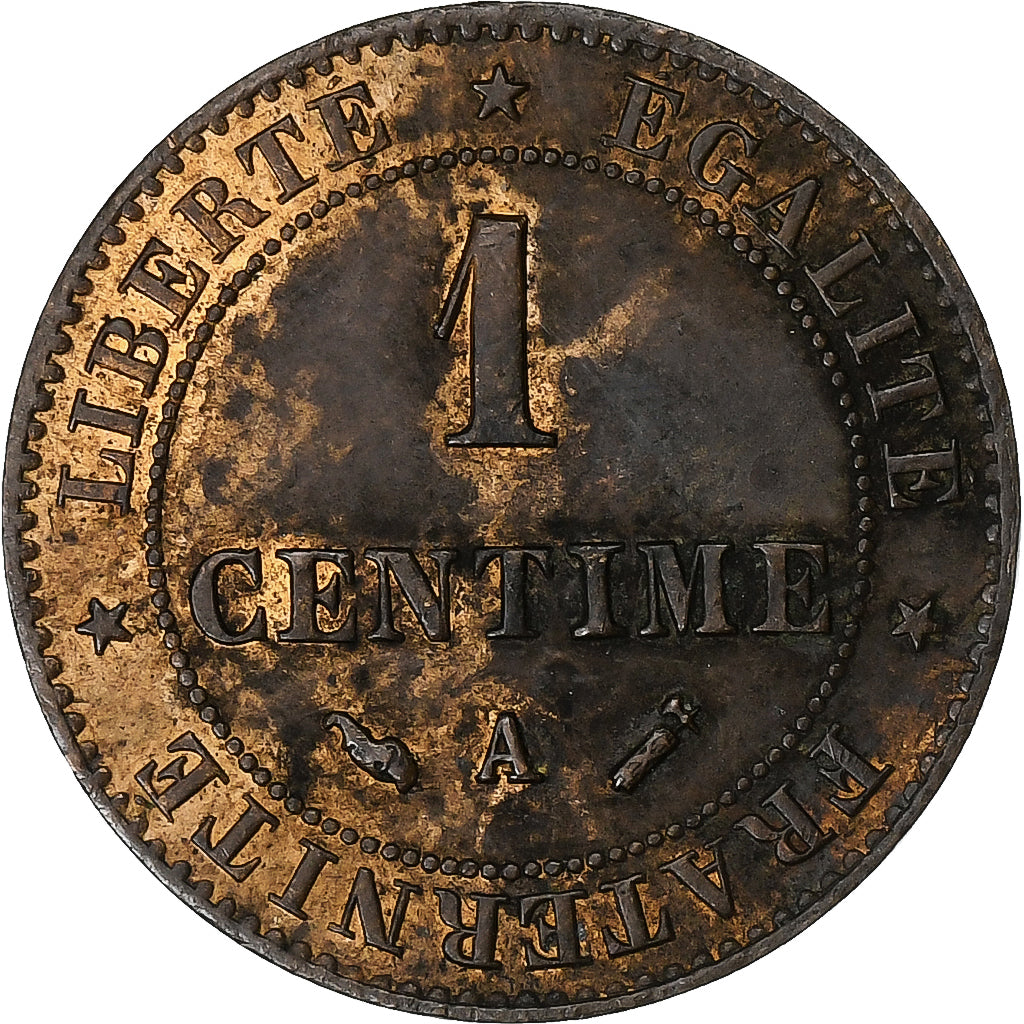 Moeda, França, Cérès, Centime, 1887, Paris, EF(40-45), Bronze, KM:826.1