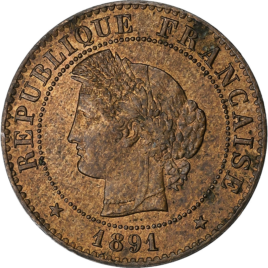 Monnaie, France, Cérès, Centime, 1891, Paris, TB+, Bronze, Gadoury:88