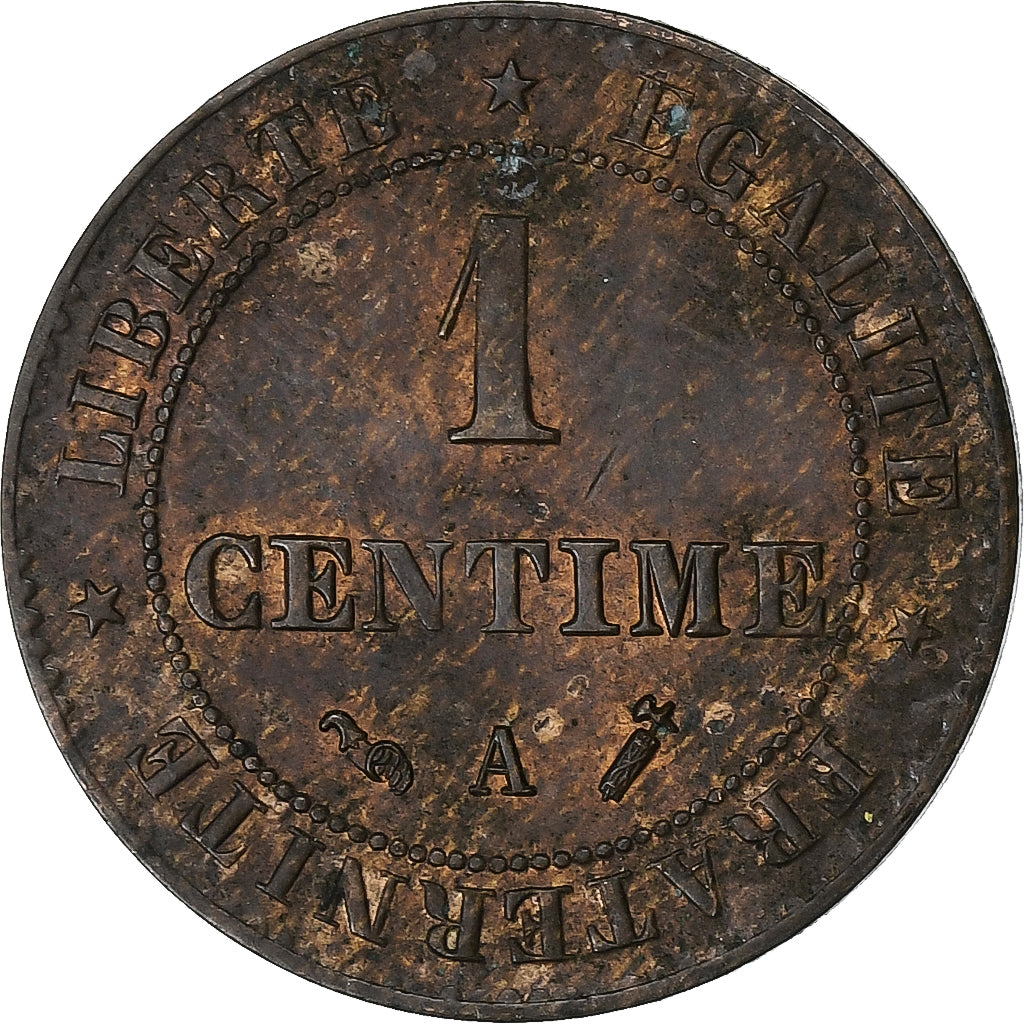 França, Centime, Cérès, 1891, Paris, Bronze, EF(40-45), Gadoury:88, KM:826.1