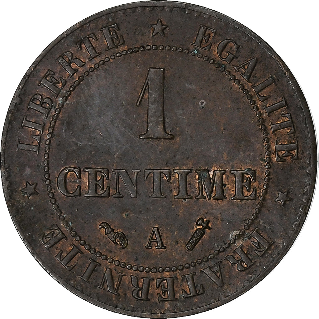 France, Centime, Cérès, 1891, Paris, Bronze, AU(50-53), Gadoury:88, KM:826.1