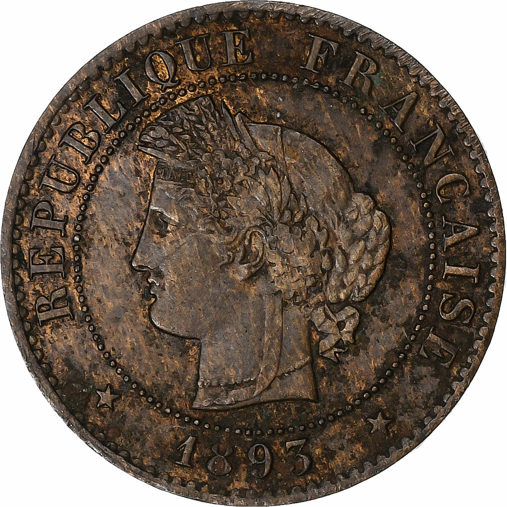 France, Centime, Cérès, 1893, Paris, Bronze, EF(40-45), Gadoury:88, KM:826.1