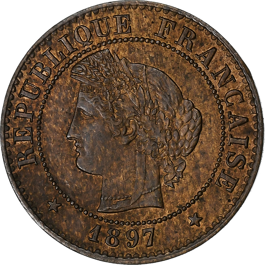 Coin, France, Cérès, Centime, 1897, Paris, AU(50-53), Bronze, KM:826.1
