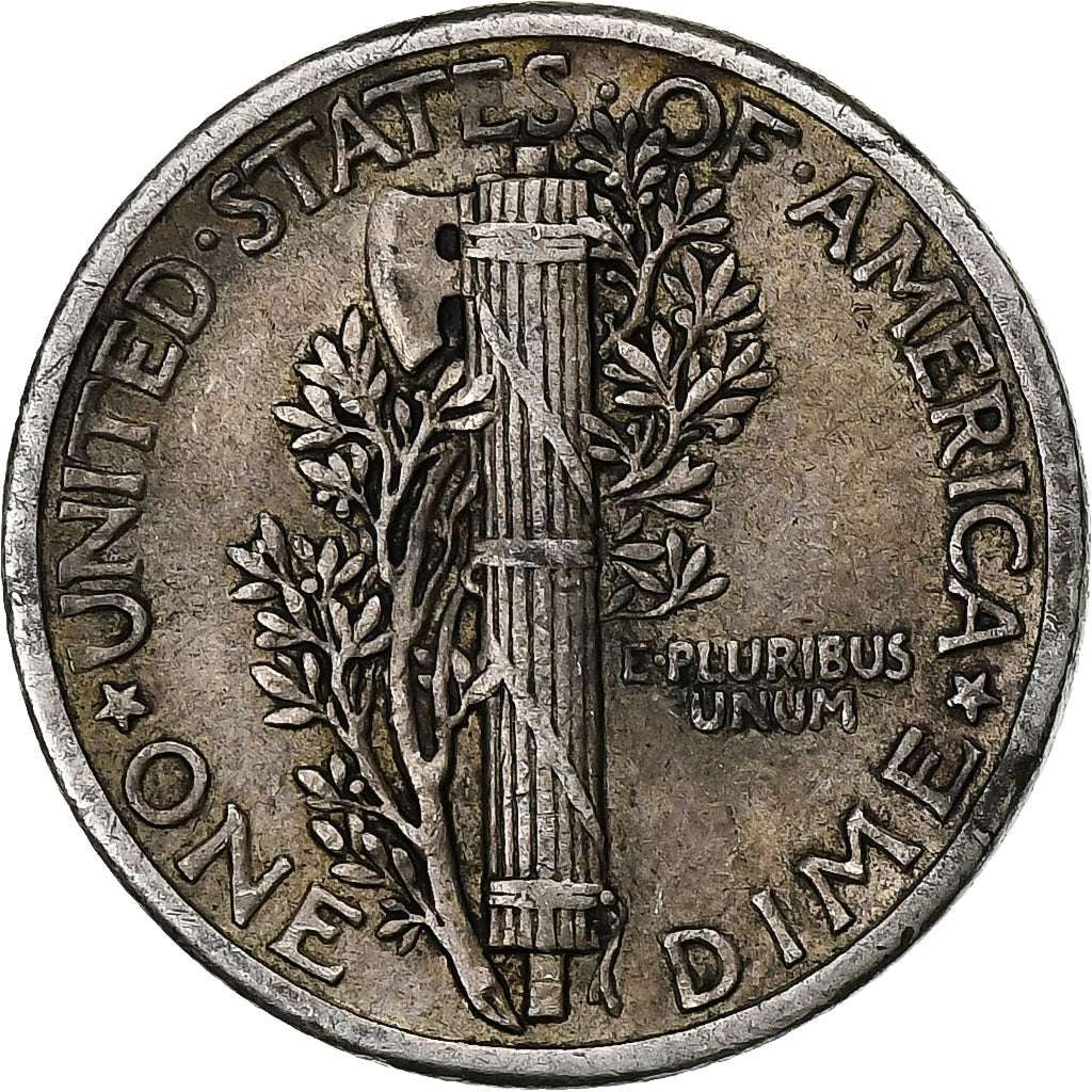 Estados Unidos da América, Mercury Dime, Dime, 1942, Philadelphia, EF(40-45)