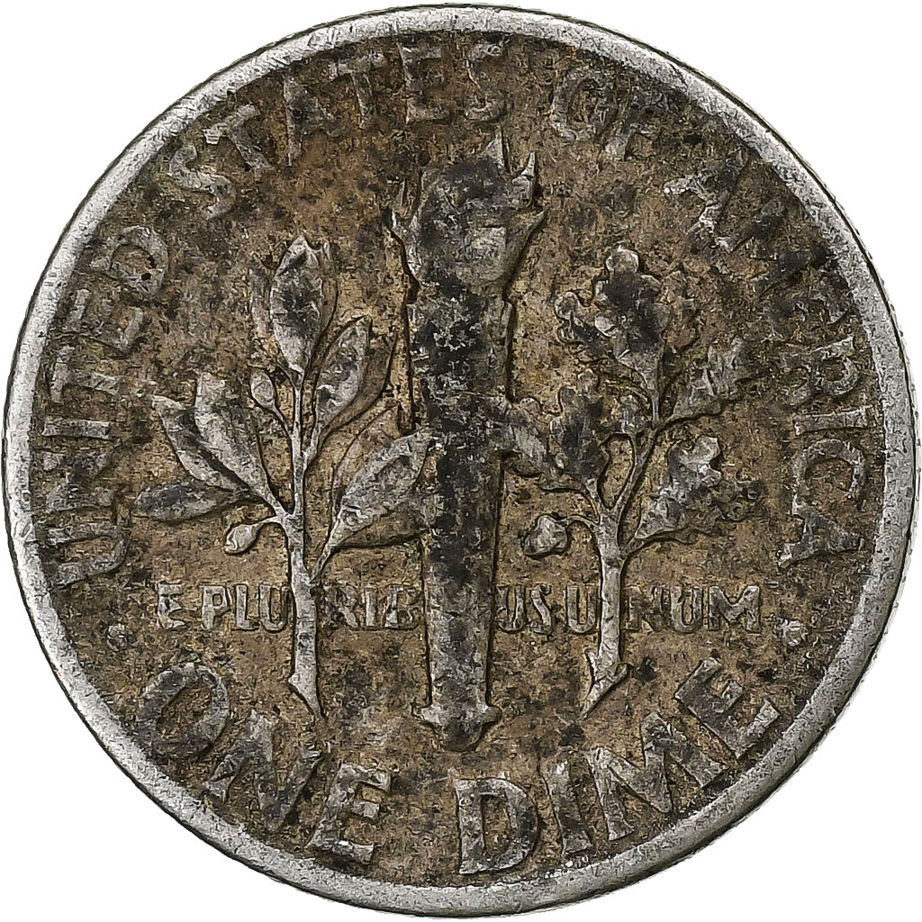 Monnaie, États-Unis, Roosevelt Dime, Dime, 1951, U.S. Mint, Philadelphie, TB+