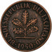 Munten, Federale Duitse Republiek, Pfennig, 1950, Karlsruhe, FR, Copper Plated