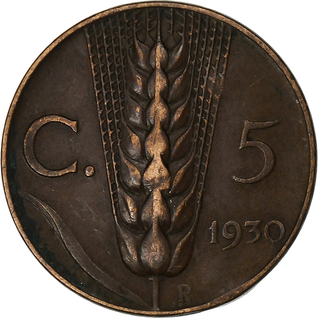 Italien, Vittorio Emanuele III, 5 Centesimi, 1930, Rome, Bronze, S+, KM:59