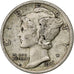 United States, Dime, Mercury Dime, 1916, U.S. Mint, Silver, EF(40-45), KM:140