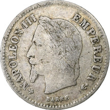 Frankreich, Napoleon III, 20 Centimes, Napoléon III, 1868, Strasbourg, Silber
