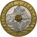 France, 20 Francs, Mont Saint Michel, 1992, V Ouvert, Tri-Metallic, EF(40-45)