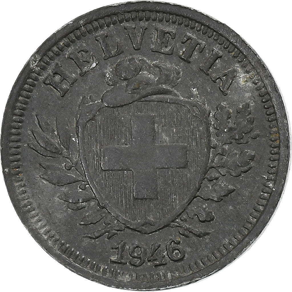 Suiza, Rappen, 1946, Bern, Cinc, MBC, KM:3a