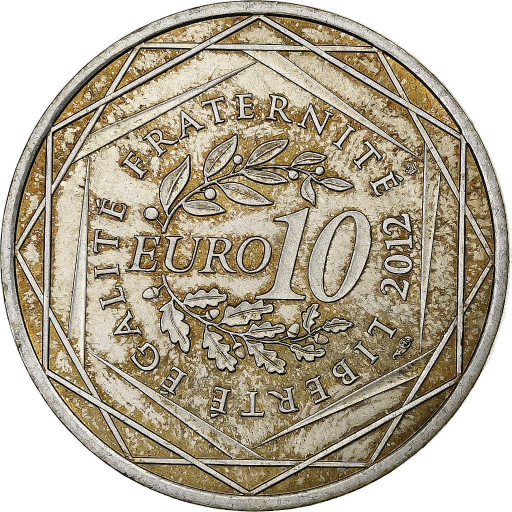 France, 10 Euro, Basse-Normandie, 2012, Paris, Silver, AU(50-53)