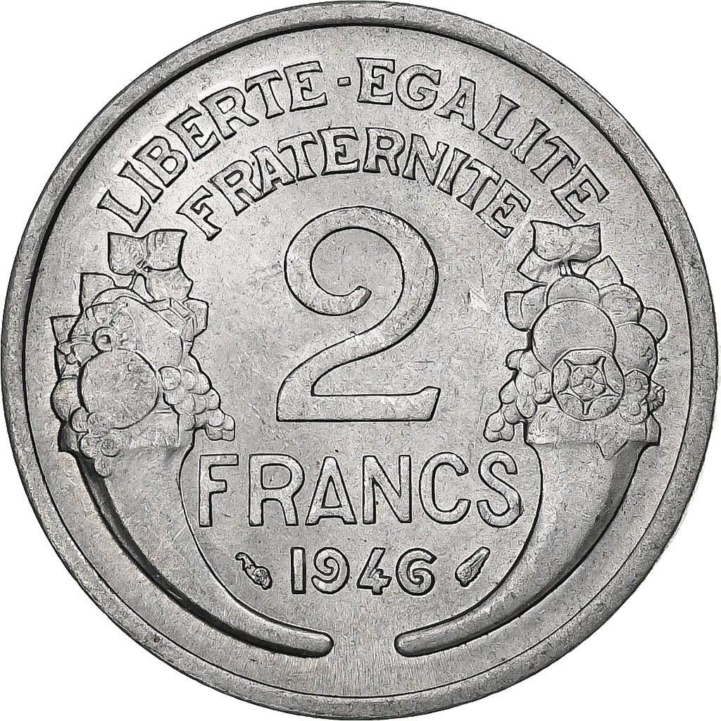 France, 2 Francs, Morlon, 1946, Paris, Aluminium, SUP, Le Franc:F.269, KM:886a.1