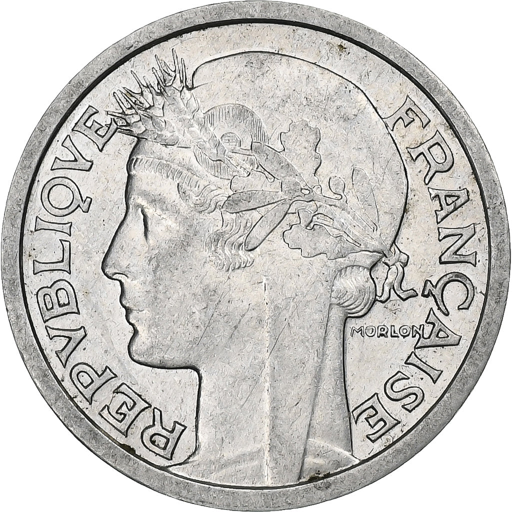 França, Franc, Morlon, 1944, Paris, Alumínio, AU(50-53), Gadoury:473a