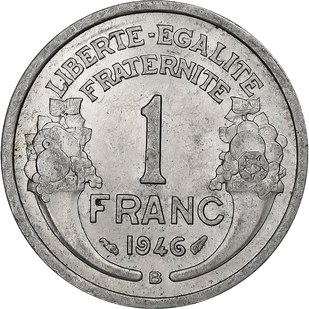 Frankreich, Franc, Morlon, 1946, Beaumont - Le Roger, Aluminium, SS+