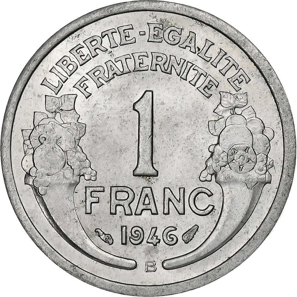 France, Franc, Morlon, 1946, Beaumont - Le Roger, Aluminium, SUP, Gadoury:473a