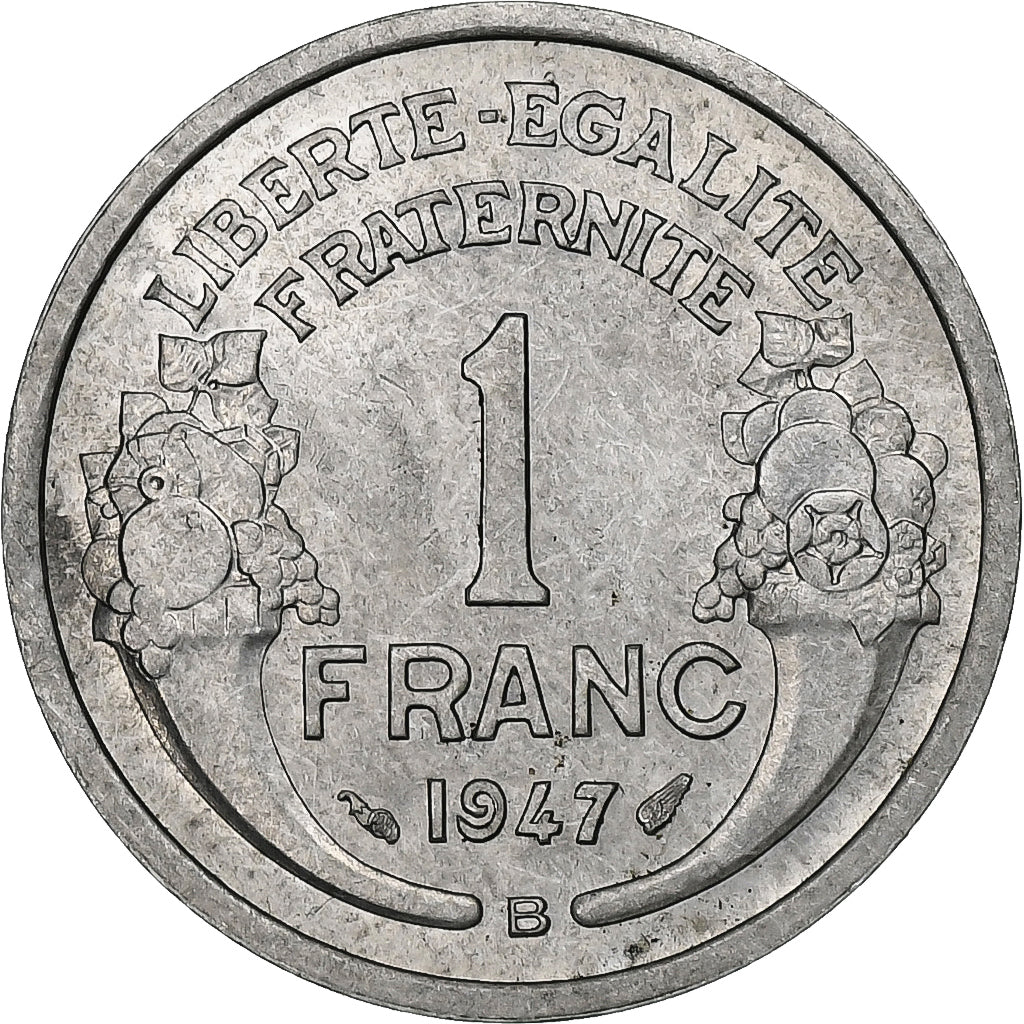 Frankreich, Franc, Morlon, 1947, Beaumont - Le Roger, Aluminium, VZ, KM:885a.2