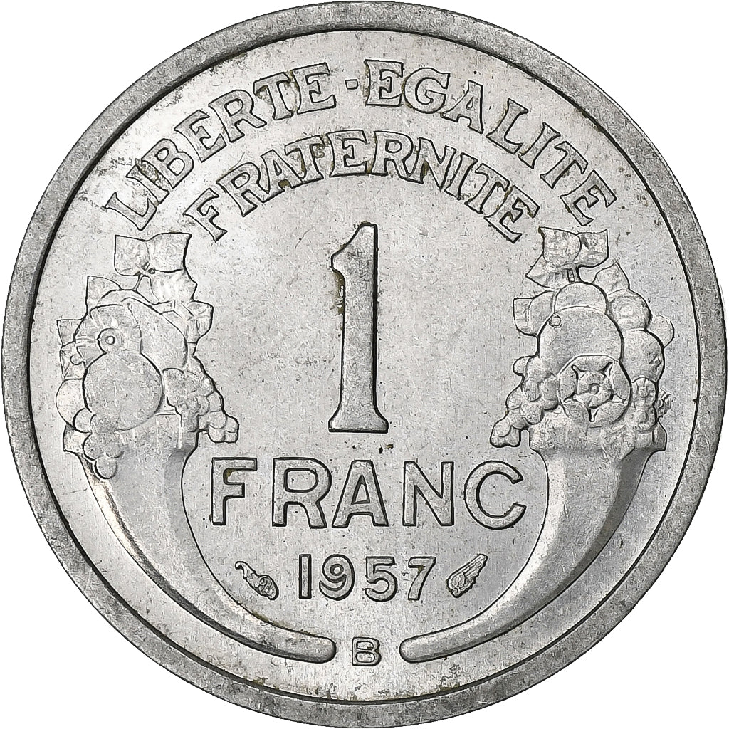 Frankreich, Franc, Morlon, 1957, Beaumont - Le Roger, Aluminium, SS+