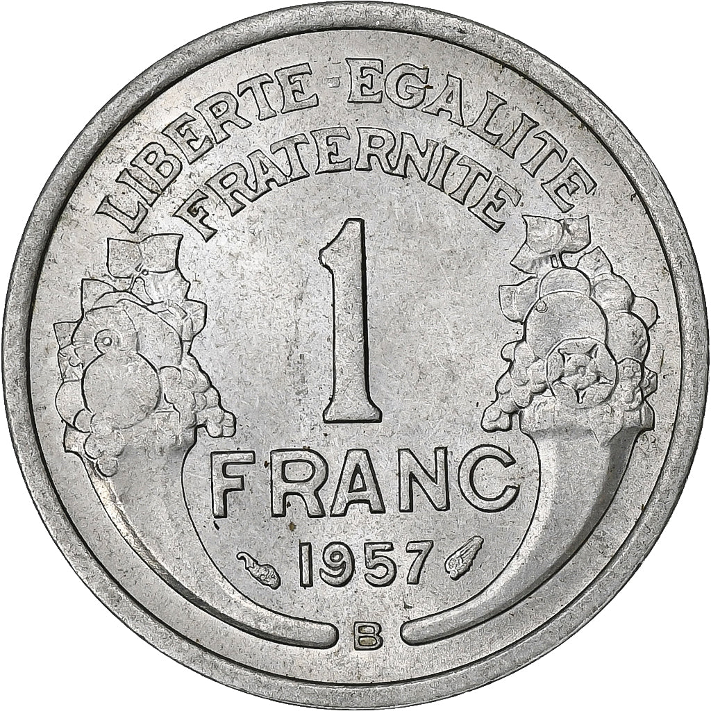 Frankreich, Franc, Morlon, 1957, Beaumont - Le Roger, Aluminium, VZ+