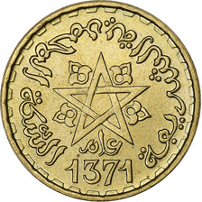 Maroc, Mohammed V, 10 Francs, AH 1371/1952, Paris, Bronze-Aluminium, SUP, KM:49