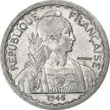 FRENCH INDO-CHINA, 10 Cents, 1945, Paris, Aluminum, EF(40-45), Lecompte:186
