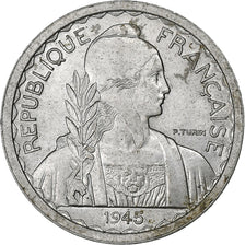 Indochine française, 10 Cents, 1945, Beaumont - Le Roger, Aluminium, TTB