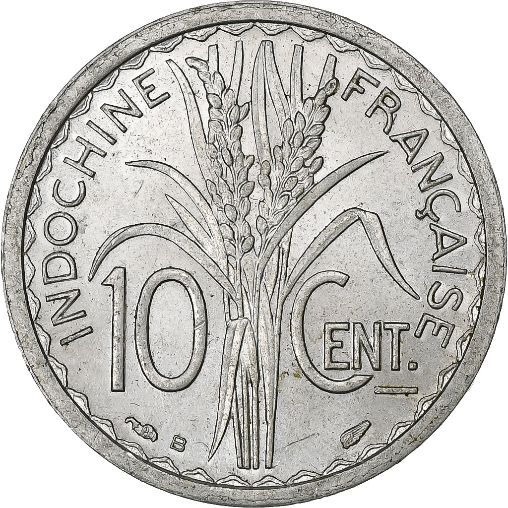 INDOCINA FRANCESE, 10 Cents, 1945, Beaumont - Le Roger, Alluminio, SPL