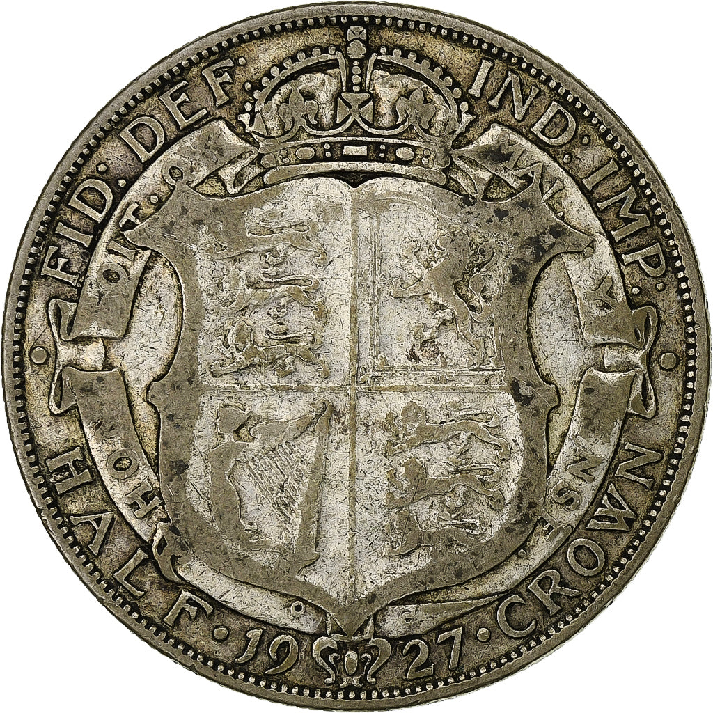 Groot Bretagne, George V, 1/2 Crown, 1927, Zilver, FR, Spink:4032, KM:830