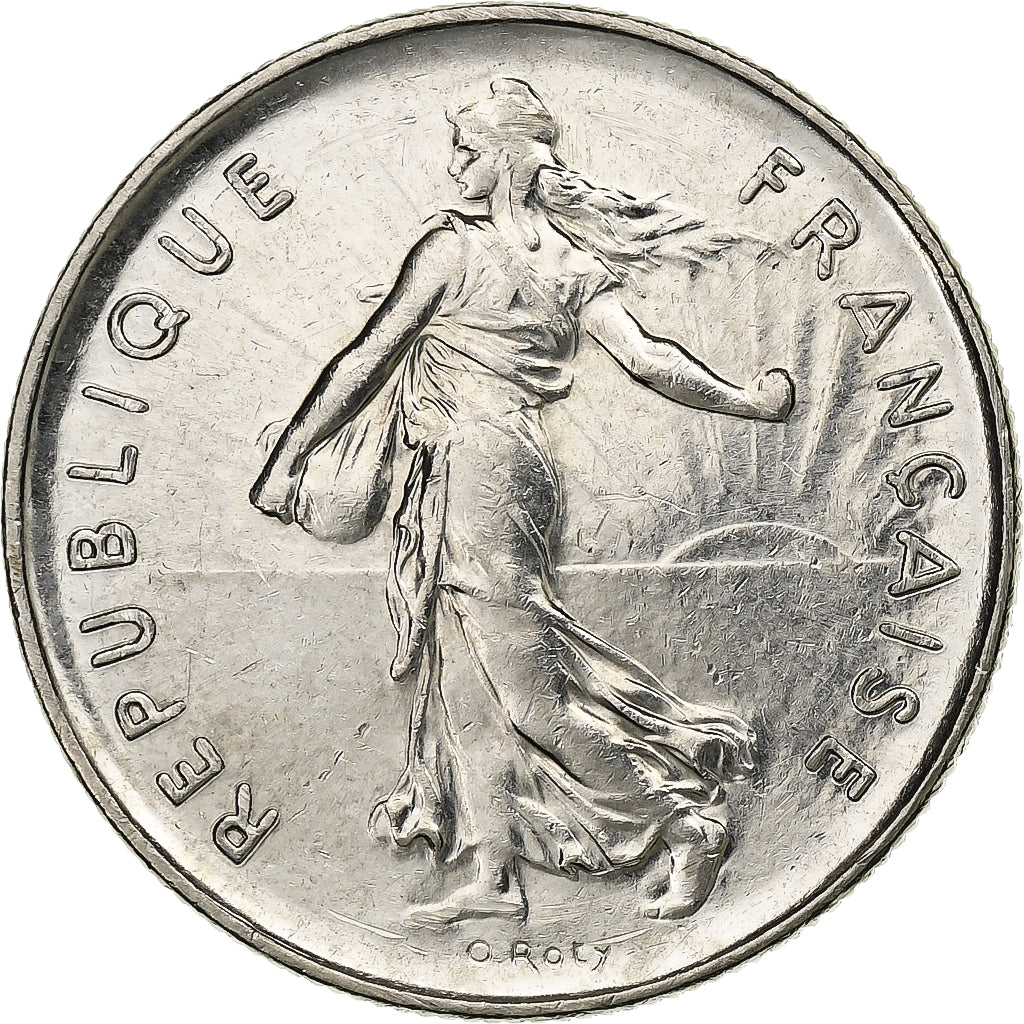 Francia, 5 Francs, Semeuse, 1991, Paris, Nichel placcato rame-nichel, BB