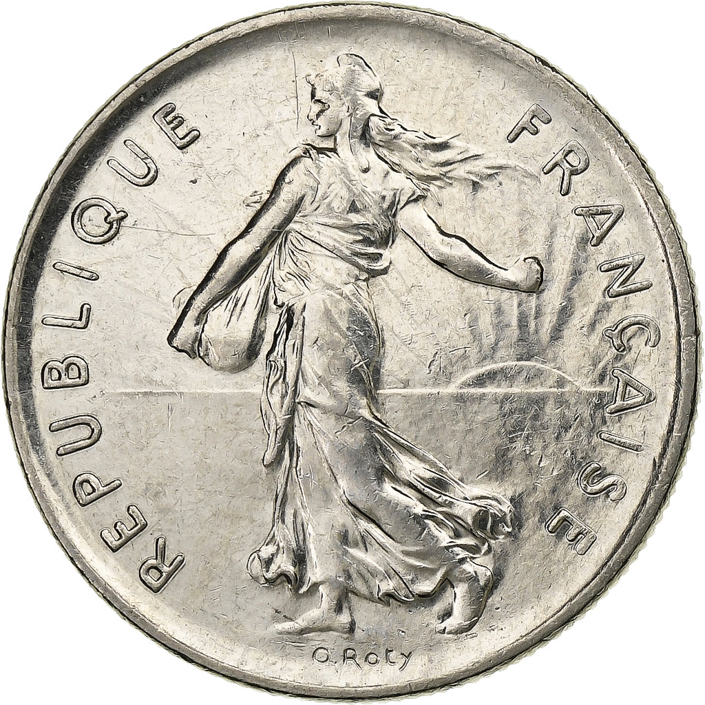 France, 5 Francs, Semeuse, 1992, Paris, Nickel Clad Copper-Nickel, TTB