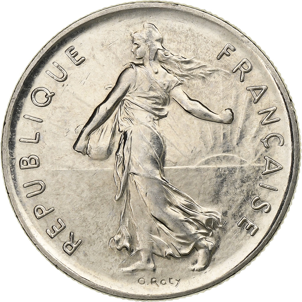 Francia, 5 Francs, Semeuse, 1994, Paris, Nichel placcato rame-nichel, BB+