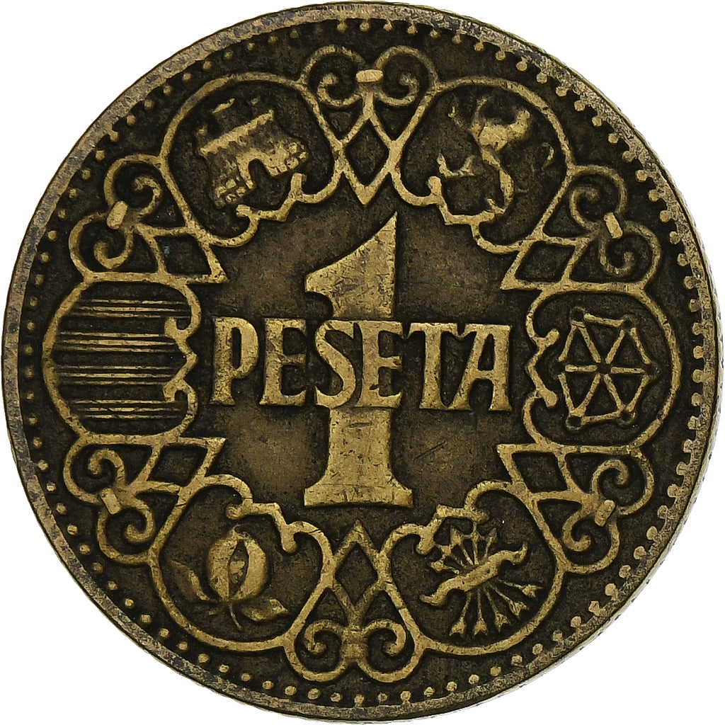 Münze, Spanien, Peseta, 1944, SS, Aluminum-Bronze, KM:767