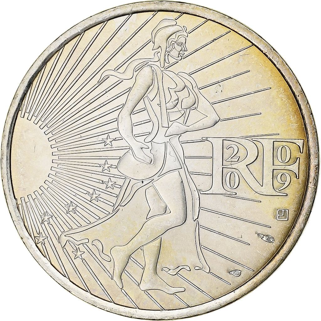 France, 10 Euro, 2009, Silver, MS(60-62), Gadoury:EU337, KM:1580