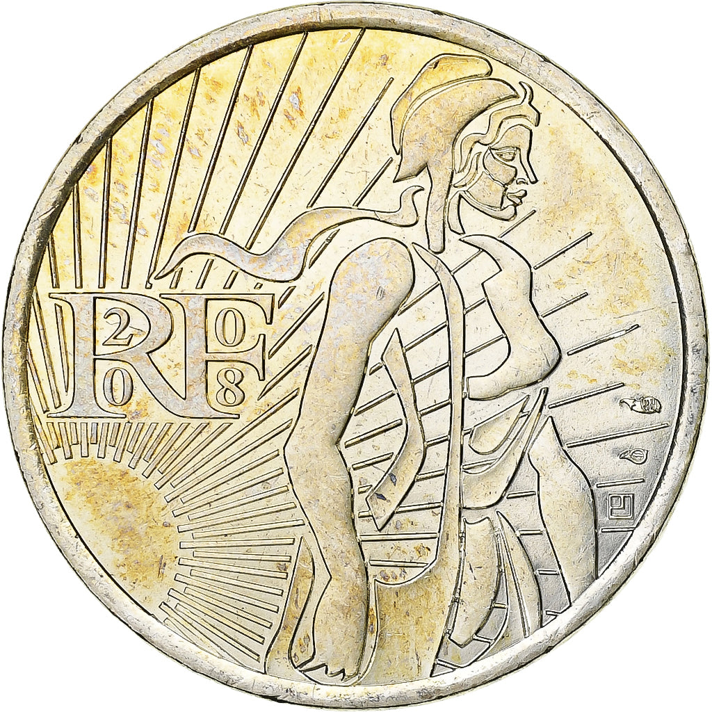 France, 5 Euro, Semeuse, 2008, Paris, Silver, AU(50-53)