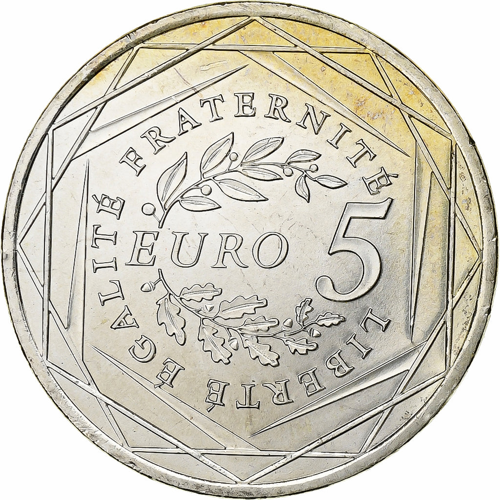 France, 5 Euro, Semeuse, 2008, Paris, Silver, AU(55-58)