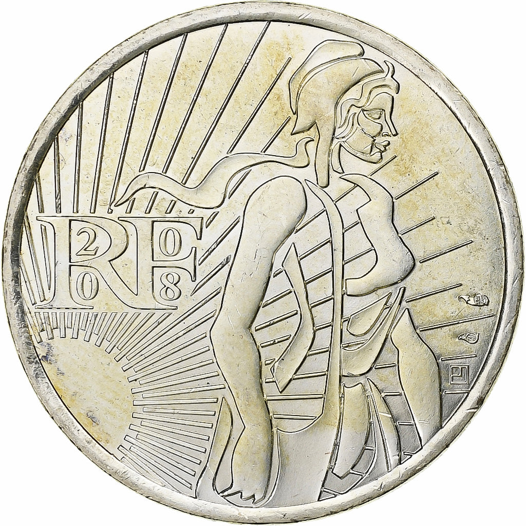 Frankrijk, 5 Euro, Semeuse, 2008, Paris, Zilver, PR+
