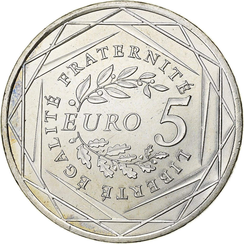 France, 5 Euro, Semeuse, 2008, Paris, Silver, MS(60-62)