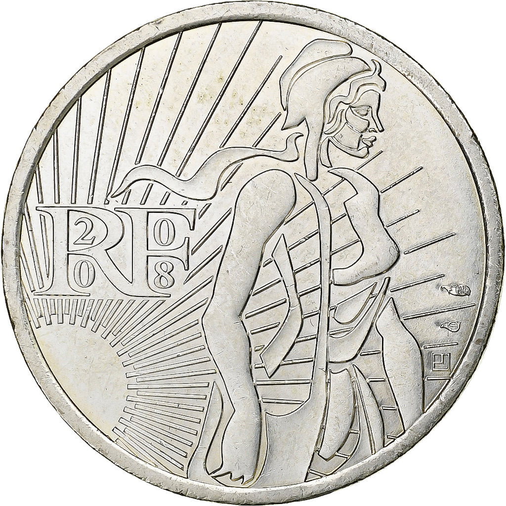 Frankrijk, 5 Euro, Semeuse, 2008, Paris, Zilver, UNC-
