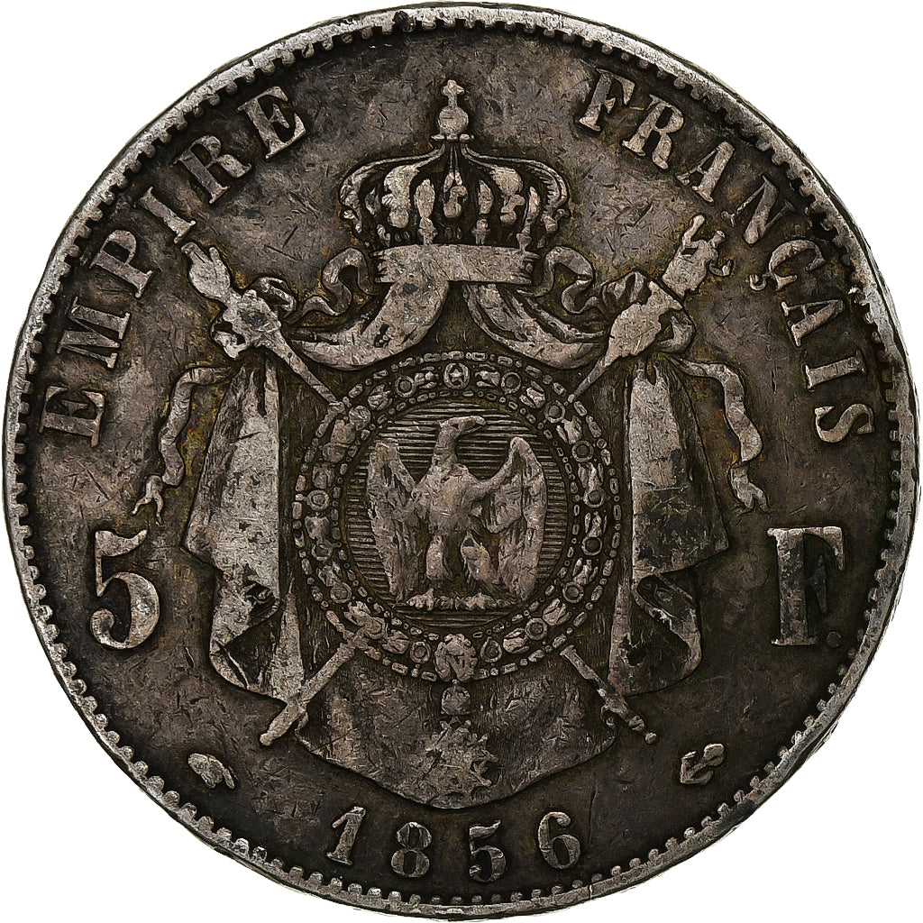 Monnaie, France, Napoleon III, 5 Francs, 1856, Paris, TB, Argent, Gadoury:734