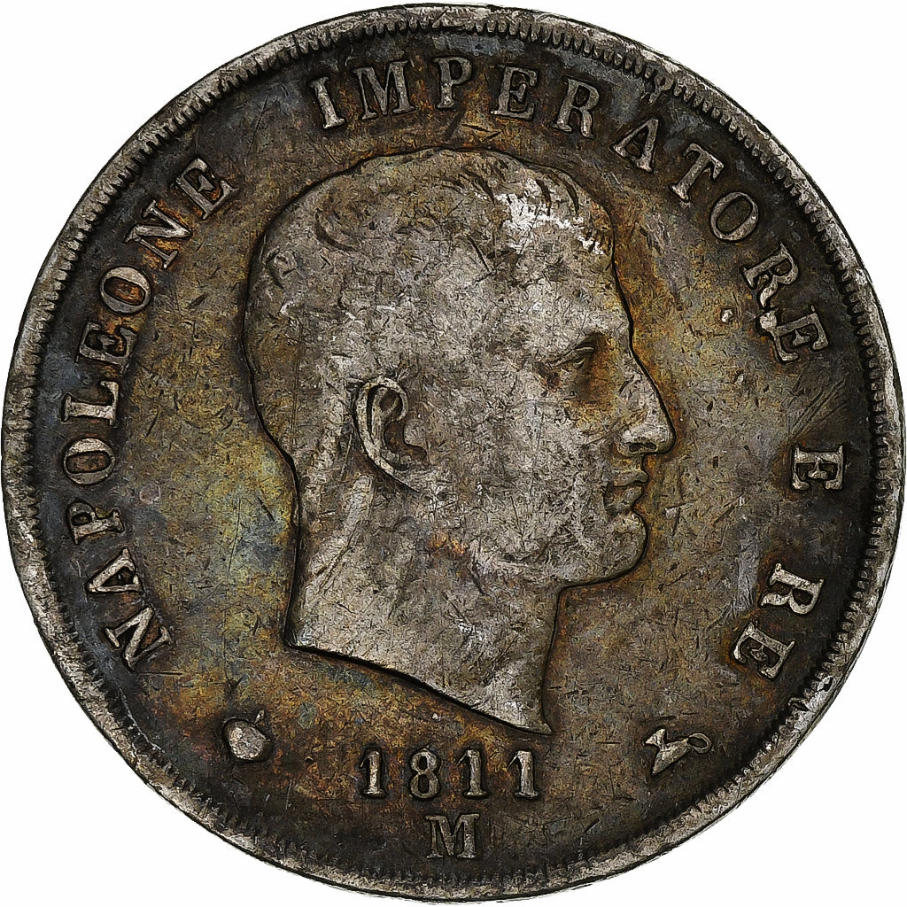 ITALIAN STATES, KINGDOM OF NAPOLEON, Napoleon I, 5 Lire, 1811, Milan, Silver