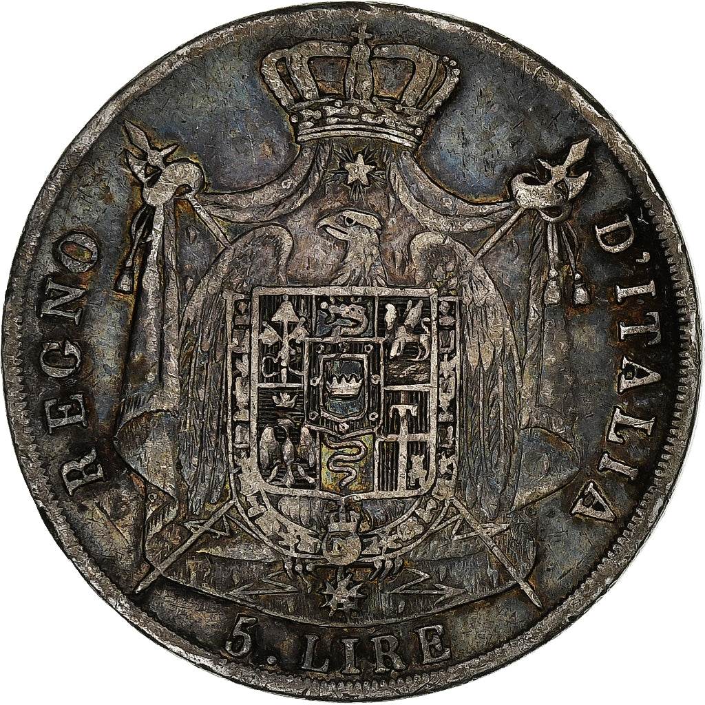 ITALIAN STATES, KINGDOM OF NAPOLEON, Napoleon I, 5 Lire, 1811, Milan, Silver