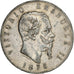 Coin, Italy, Vittorio Emanuele II, 5 Lire, 1876, Rome, VF(20-25), Silver, KM:8.4