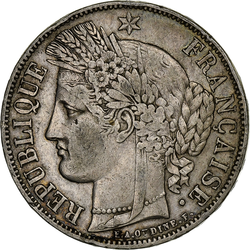 Moneta, Francia, Cérès, 5 Francs, 1851, Paris, BB, Argento, KM:761.1