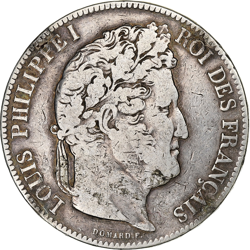 Coin, France, Louis-Philippe, 5 Francs, 1842, Paris, VF(20-25), Silver