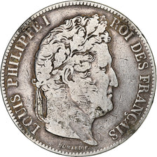 Coin, France, Louis-Philippe, 5 Francs, 1842, Paris, VF(20-25), Silver