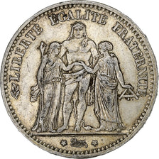 France, 5 Francs, Hercule, 1874, Paris, Silver, EF(40-45), Gadoury:745a
