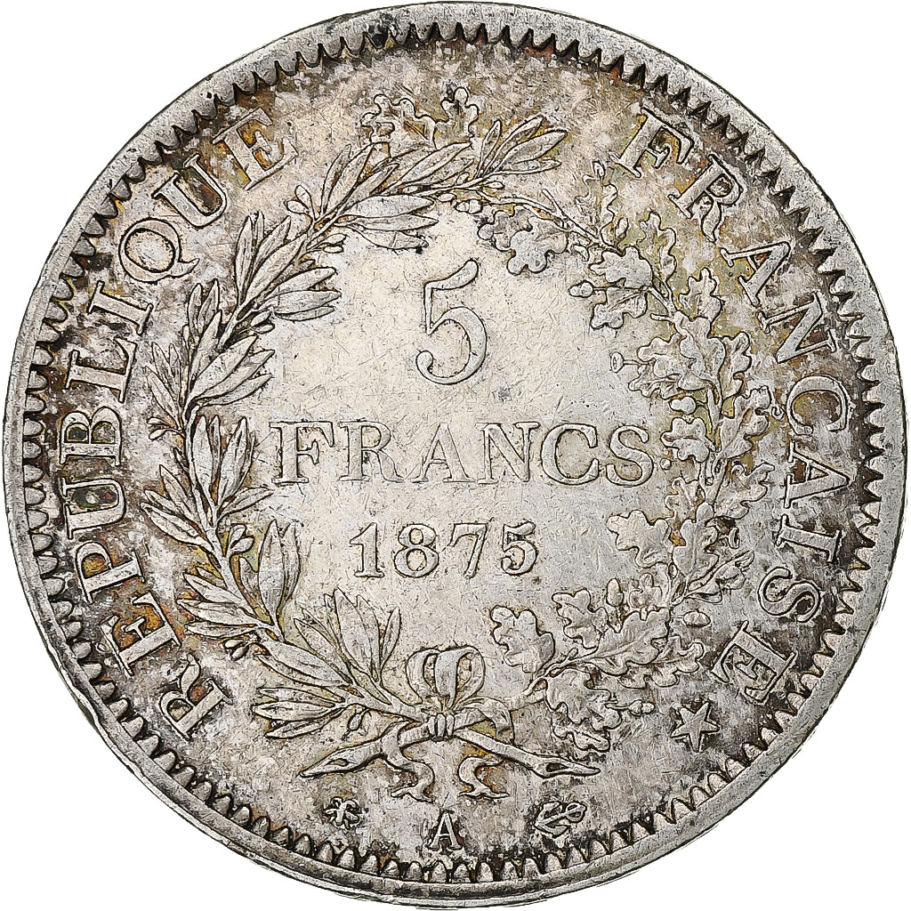 Monnaie, France, Hercule, 5 Francs, 1875, Paris, TTB, Argent, Gadoury:745a