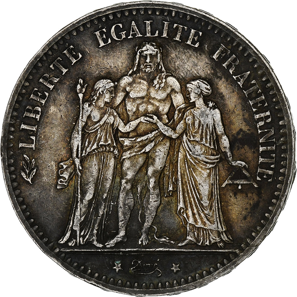 Monnaie, France, Hercule, 5 Francs, 1877, Paris, TB+, Argent, Gadoury:745a