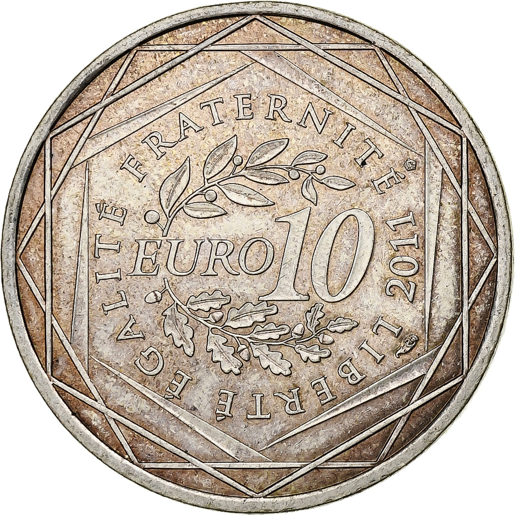 France, 10 Euro, Basse-Normandie, 2011, Paris, Silver, AU(55-58), KM:1729